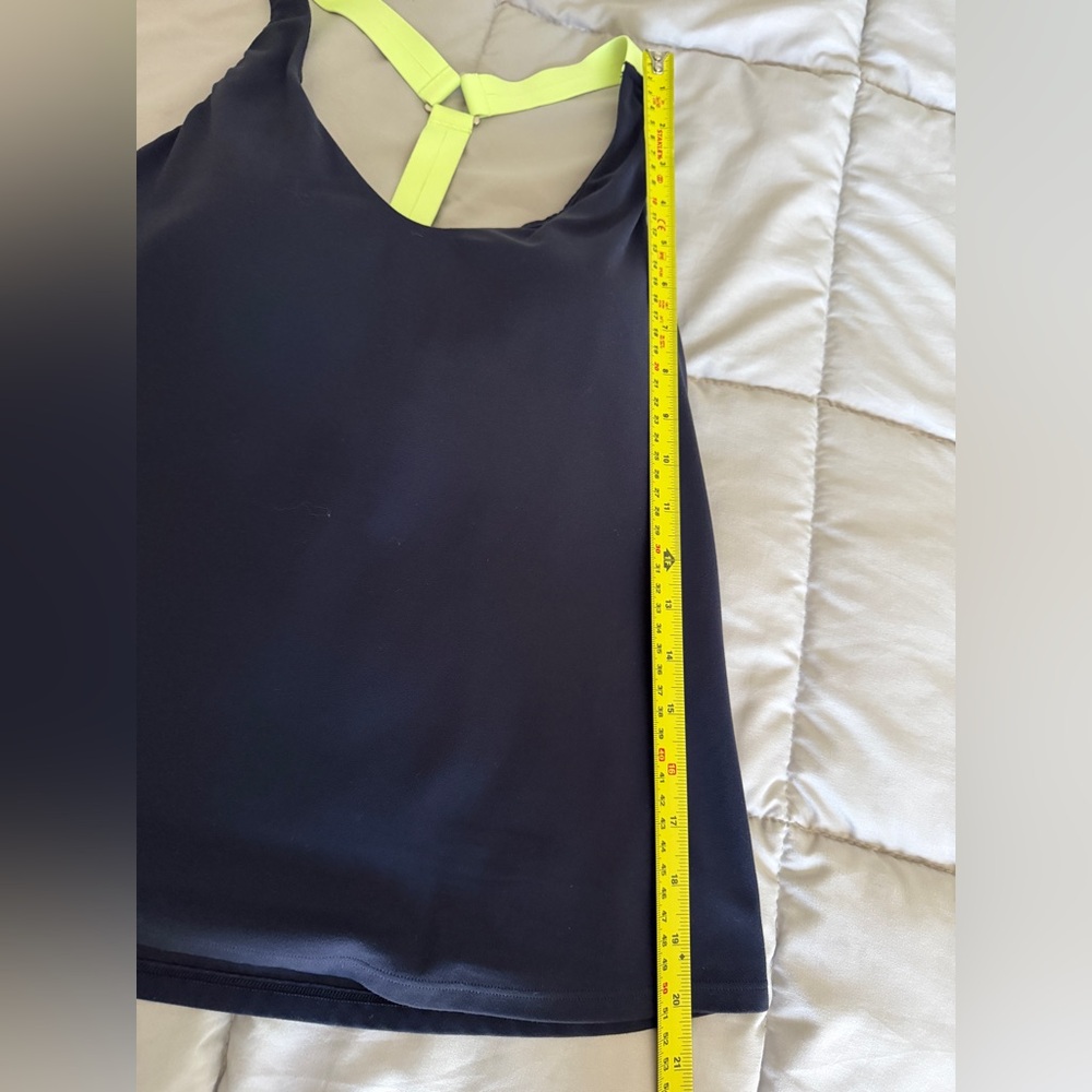 Athleta Navy Racerback Tank with Built-In Bra – Medium - Picture 9 of 15